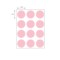 Nevs 1-1/4" Color Coding Dots Pink - Sheet Form DOT-114M Pink - alternate 2